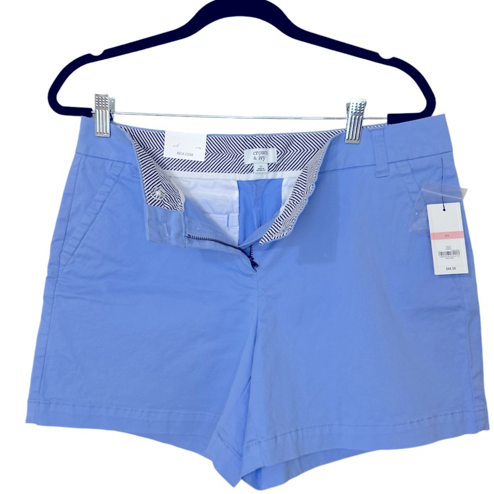 Crown & Ivy Women's shorts, size 10, sky blue, NWT - Picture 5 of 7